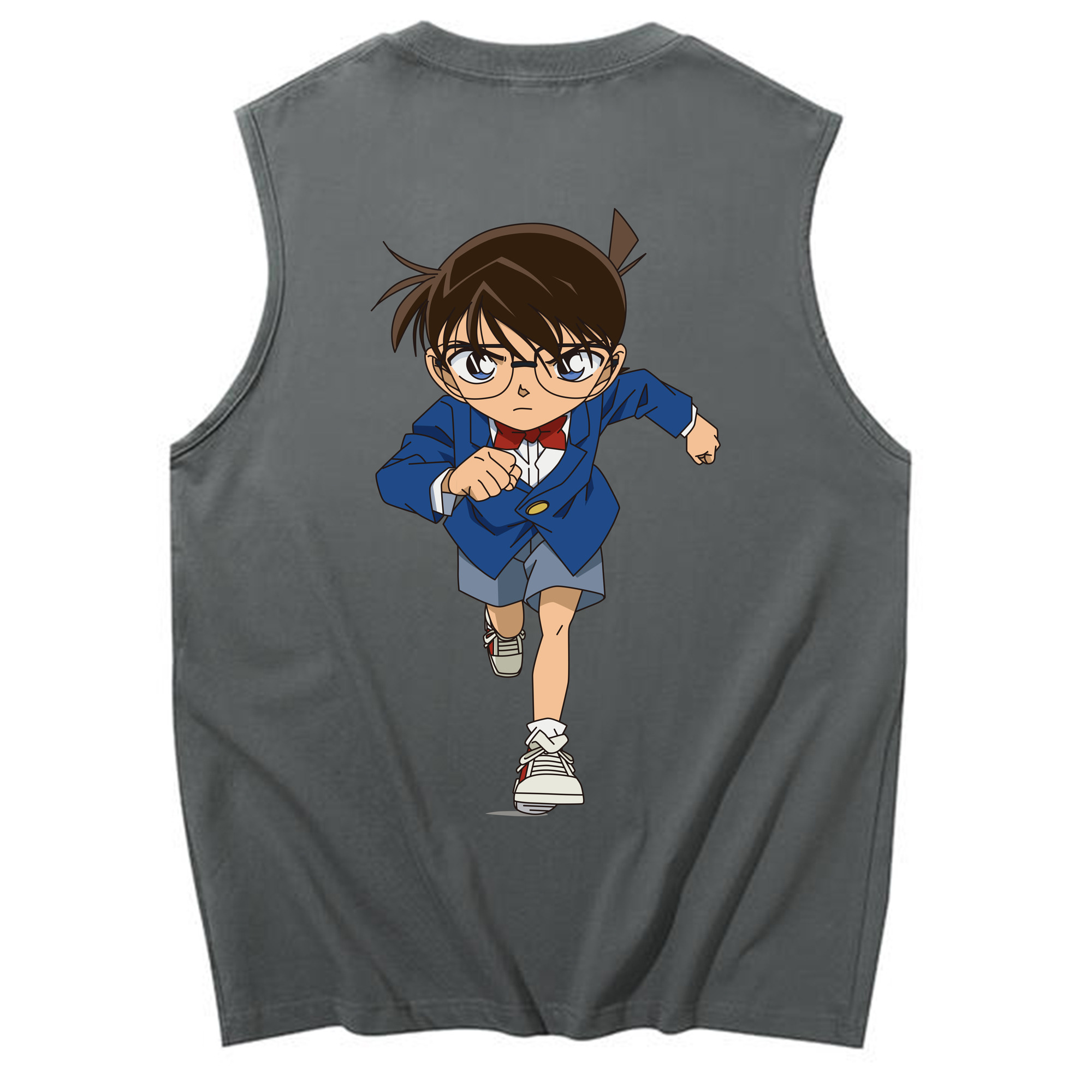 （画像用） 名探偵コナン 江戸川 コナン Detective Conan Conan Edogawa コットン100％タンクトップ（背面プリント）